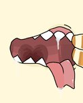 absurd_res anthro avali avian bird bodily_fluids finger_in_mouth hi_res kita'vali male mouth_shot open_mouth saliva solo teeth tongue tongue_out vore