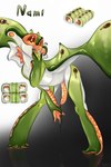 anthro cucumber food fruit genitals leaking male penis plant solo soy_sauce zipper_7z mythology nami_(zipper_7z) dragon mythological_creature mythological_scalie scalie 2:3 absurd_res hi_res