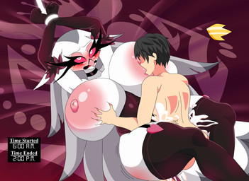 anthro anthro_on_bottom anthro_penetrated armwear bdsm bed between_thighs big_breasts big_butt black_hair blush bodily_fluids bondage bound breast_grab breasts butt choker clothed clothed_anthro clothed_female clothing crown cum cum_inside cum_while_penetrated curvy_figure dominant dominant_human dominant_male duo ejaculation elbow_gloves exposed_breasts eyelashes feather_hair feathers female female_on_bottom female_on_human female_penetrated from_front_position fur furniture garter_straps genital_fluids gloves hair hand_on_breast hands_above_head hands_tied handwear headgear heart_pupils huge_breasts human_on_anthro human_on_top human_penetrating human_penetrating_anthro human_penetrating_female interspecies jewelry larger_anthro larger_female larger_sub legwear leotard long_eyelashes long_hair looking_pleasured male male/female male_on_anthro male_on_top mature_female necklace nipple_fetish nipple_play nipple_suck nude_human nude_male on_bottom on_top orgasm penetration pink_eyes pseudo_hair restraints rope rope_bondage sex short_hair size_difference smaller_human smaller_male submissive sucking thick_thighs thigh_highs thigh_squeeze voluptuous white_body white_face white_fur white_hair xml_xrossover_(artist) capcom demon's_crest gargoyle's_quest ghosts_'n_goblins hellaverse helluva_boss hours_later stella_(helluva_boss) anatid anseriform anserine avian avian_demon bird human mammal swan hi_res
