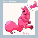 ambiguous_gender feral paws pink_body text puppetmaster13uwu rain_world slime_rancher videocult goo_creature pink_slime_(slime_rancher) slime_(slime_rancher) slugcat 1:1 cel_shading english_text shaded