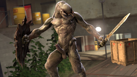 abs balls biceps circumcised erection genitals glans holding_melee_weapon holding_object holding_shield holding_sword holding_weapon humanoid_genitalia humanoid_penis male melee_weapon muscular muscular_male nipples nude obliques pecs penis ribs serratus shield solo sword triceps weapon yellow_eyes margevonn halo_(series) microsoft xbox_game_studios alien sangheili 16:9 3d_(artwork) digital_media_(artwork) hi_res widescreen