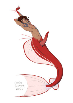 animal_genitalia genital_slit genitals male penis split_form chaoticcrumpsy aquatic humanoid merfolk hi_res