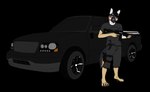 anthro ar-15 assault_rifle blade bottomwear claws clothing f150 gun handgun holstered_pistol knife knife_sheath leg_holster light_truck male motor_vehicle p320 pawpads paws pickup_truck pistol ranged_weapon rifle sheathed_weapon shorts sig_sauer sig_sauer_p320 simple_background solo tactical_gear transparent_background trigger_discipline truck truck_(vehicle) vehicle weapon rebeldragon101 ford ford_f150 tacticool canid canine canis domestic_dog german_shepherd herding_dog mammal pastoral_dog alpha_channel hi_res