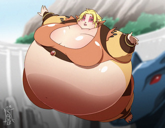 air_inflation belly belly_expansion big_belly body_inflation expansion female inflation solo spherical_inflation seriojainc thundercats thundercats_2011 cheetara cheetah felid feline humanoid mammal