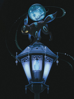 ambiguous_gender black_body candle feral markings paws ring_(marking) solo street_lamp tail yellow_eyes mmocc123 nintendo pokemon eeveelution generation_2_pokemon pokemon_(species) shiny_pokemon umbreon 2026 hi_res