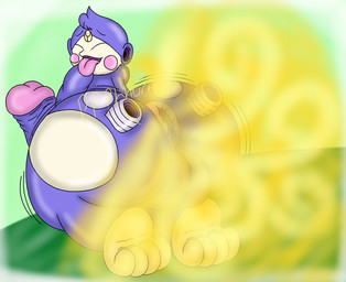 anus backsack balls big_butt blush butt fart fart_fetish genitals huge_butt looking_at_viewer male obese open_mouth overweight penis purple_eyes solo tongue tongue_out ieyasu unknown_species 2015 digital_media_(artwork) hi_res