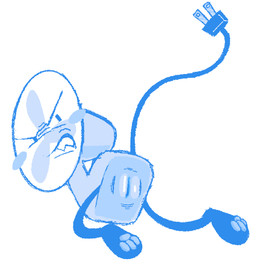 angry blush clenched_teeth electric_fan electrical_plug female genitals humanoid_genitalia humanoid_vulva looking_at_viewer not_furry paws solo teeth vulva clockstops3am conditional_dnp battle_for_dream_island object_shows fanny_(bfdi) animate_inanimate blue_and_white hi_res monochrome