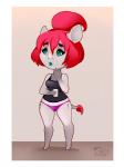 anthro black_camisole blue_eyes blue_lips border camisole clothed clothing electronics female hair holding_object holding_phone horn lips panties phone pink_hair purple_clothing purple_panties purple_underwear solo underwear underwear_only white_border pacevanrign mammal rhinoceros