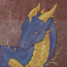 ambiguous_gender blue_body blue_scales feral horn scales solo spikes spikes_(anatomy) vintage yellow_horn lisiya mythology aladar_eners dragon mythological_creature mythological_scalie scalie 1:1 portrait male_(lore)