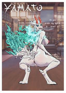 anthro anus areola back_boob big_breasts big_butt border breasts butt ear_piercing ear_ring exposure_variation female genitals looking_at_viewer looking_back nipples nude piercing plant princess rear_view ring_piercing royalty samurai solo spread_legs spreading transformation vulva warrior white_border pricklyx asian_mythology east_asian_mythology japanese_mythology mythology one_piece yamato_(one_piece) canid canine canis demon mammal oni spirit wolf yokai absurd_res hi_res trans_(lore) trans_man_(lore)