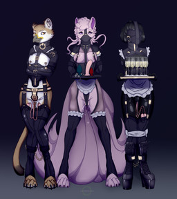 andromorph anthro bdsm beak black_collar blindfold bondage bondage_tray bound breasts buttplug chastity_belt chastity_device clothing collar container cup curvy_figure dildo drinking_glass ear_piercing female flat_chested glass glass_container glass_cup group hourglass_figure industrial_piercing intersex legwear maid_uniform muzzle_(object) muzzled nipple_bell nipple_piercing nipple_weights nipples piercing plug_(sex_toy) sensory_deprivation service_slave serving_tray sex_toy small_breasts small_waist strapped_in_toy thigh_highs toy_selection tray trio unchastity uniform yonic_chastity_device heroin-burn mythology nintendo pokemon avery_(dj-w0lf) redtail avian canid canine fox generation_1_pokemon gryphon mammal mythological_avian mythological_creature ninetales pokemon_(species) 2021 hi_res