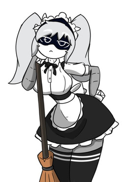 anthro clothing female looking_at_viewer looking_back looking_back_at_viewer machine maid_uniform pose robotic solo solo_focus solo_in_panel uniform pace-maker glitch_productions murder_drones j_(murder_drones) robot robot_anthro pinup