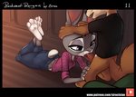 2020 3_toes 4_fingers anthro anthro_on_anthro barefoot bottomless brown_body brown_fur canid canine claws clothed clothing comic countershade_feet countershading disney duo erection feet fellatio female female_penetrated fennec_fox fingers finnick_(zootopia) fox fully_clothed fur genitals grey_body grey_fur head_grab hi_res judy_hopps lagomorph leporid light lighting lying male male/female male_penetrating male_penetrating_female mammal oral oral_penetration paws penetration penile penis rabbit sex siroc soles standing text toe_claws toes true_fox url zootopia