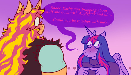 anthro blush bodily_fluids clothing duo ear_piercing ear_ring female female/female fingertips_touching horn jacket nervous piercing ring_piercing simple_background sweat sweatdrop sweater topwear wings dapper_lil_arts equestria_girls friendship_is_magic hasbro my_little_pony mythology sunset_shimmer_(eg) twilight_sparkle_(mlp) equid equine mammal mythological_creature mythological_equine unicorn winged_unicorn hi_res