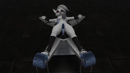 4_claws anthro bdsm breasts brush claws cuff_(restraint) detailed_background feet female foot_fetish foot_focus restraints shackles solo tickle_fetish tickle_torture tickling tickling_feet tickling_machine toes tklsfm hellaverse helluva_boss mythology loona_(helluva_boss) canid canid_demon canine demon hellhound mammal mythological_canine mythological_creature 16:9 3d_(artwork) 3d_animation animated digital_media_(artwork) hi_res high_framerate huge_filesize long_playtime sound video widescreen