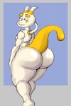 anthro big_butt butt huge_butt looking_at_viewer male nude simple_background solo thick_thighs white_body wide_hips reddrago nintendo pokemon peach_(peachymewtwo) generation_1_pokemon legendary_pokemon mewtwo pokemon_(species) digital_media_(artwork)