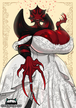 areola areola_slip big_breasts big_nipples breasts clothing digit_ring dress duo female hand_holding huge_breasts huge_nipples jewelry love male male/female muscular muscular_female nightmare_fuel nipples ring wedding wedding_dress wedding_ring ze_blackball.d the_gore_bride_(ze_blackball.d) alien eldritch_abomination eldritch_being eldritch_humanoid human humanoid mammal absurd_res hi_res