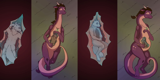 abdominal_bulge anthro duo endosoma evening female female/female female_pred glowing glowing_belly grass internal jewelry magic male male_prey non_fatal_vore plant romantic romantic_couple safe_vore size_difference sleeping soft_vore vore willing_prey wind dephacious mythology ambra_(dephacious) canid canine canis dragon mammal mythological_creature mythological_scalie scalie wolf animated unfinished