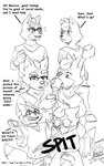 anthro blush cellphone container cup dialogue drinking duo electronics embarrassed eyewear glasses holding_object holding_phone humor male mature_male phone profanity social_media surprise telepathy text kokoro-tokoro nintendo star_fox fox_mccloud krystal_(star_fox) marcus_mccloud canid canine fox mammal 5:8 black_and_white english_text hi_res monochrome sketch father_(lore) father_and_child_(lore) father_and_son_(lore) mother_(lore) parent_(lore) parent_and_child_(lore) parent_and_son_(lore) son_(lore)