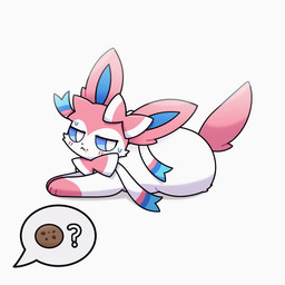 :< ambiguous_feral ambiguous_gender blue_inner_ear blue_sclera blush blush_lines bodily_fluids bow_(feature) crumbs feral fur guilty kemono leg_markings looking_aside lying markings monotone_tail multicolored_body multicolored_ears multicolored_fur offscreen_character on_front pink_body pink_ears pink_fur pink_tail question_mark side_view simple_background socks_(marking) solo speech_bubble sweat sweatdrop tail two_tone_body two_tone_ears two_tone_fur white_background white_body white_eyes white_fur park_horang nintendo pokemon eeveelution generation_6_pokemon mammal pokemon_(species) sylveon 1:1 2024 2_frame_animation 2d_animation animated colored digital_media_(artwork) frame_by_frame loop no_sound pictographics shaded short_playtime simple_shading webm