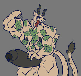 abs antelope_horn anthro arm_tattoo arm_tuft balls bedroom_eyes belly_tattoo biceps big_balls big_muscles big_penis black_eyebrows black_eyes black_glans black_lips black_nipples black_spots bovid_horn cheek_tuft chest_tattoo claws darkened_eyelids darkened_genitalia darkened_nipples darkened_penis deltoids dipstick_tail eyebrows facial_markings facial_tuft fist flexing flexing_bicep forearm_muscles foreskin fur furrowed_eyebrows gazelle_horn genitals glans grey_background grin hand_on_penis head_markings head_tilt horn huge_balls huge_penis hyper hyper_genitalia hyper_penis inner_ear_fluff leaf leg_tuft lips male markings motion_lines muscular muscular_legs narrowed_eyes nipples open_mouth partially_retracted_foreskin pecs penis pointy_ears quads seductive sharp_teeth simple_background smile solo spots spotted_body spotted_fur spotted_markings spotted_tail tail tail_markings tan_body tan_fur tattoo teeth thick_penis thick_thighs thigh_tuft thin_eyebrows thin_tail tongue tongue_out triceps tuft urethra white_sclera klaybatzz beastars melon_(beastars) antelope bovid felid gazelle hybrid leopard mammal pantherine 2024 digital_media_(artwork) hi_res line_art portrait three-quarter_portrait