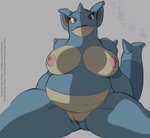 anthro anthrofied big_breasts breasts color_edit colored curvy_figure female generation_1_pokemon genitals grey_background hidoihito looking_at_viewer mature_anthro mature_female nidoqueen nintendo pokemon pokemon_(species) pussy simple_background sitting slightly_chubby solo spread_legs spreading thick_thighs third-party_edit tongue tongue_out voluptuous