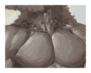 anthro border brown_body brown_fur fur male muscular muscular_anthro muscular_male neck_tuft nipples pecs solo torso_shot tuft white_border kingarthur_i ambiguous_species 2024 bust_portrait digital_drawing_(artwork) digital_media_(artwork) portrait