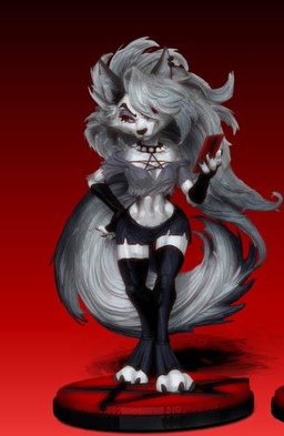 anthro armwear barefoot big_hair black_claws black_clothing black_nails black_nose breasts cellphone claws cleavage clothed clothing collar colored_nails ear_piercing ear_ring electronics eyebrows eyelashes feet female fluffy fluffy_tail fur grey_body grey_fur grey_hair grumpy hair hand_on_hip harness inner_ear_fluff legwear looking_at_viewer midriff muscular muscular_anthro muscular_female nails notched_wings occult_symbol pentagram pentagram_harness phone piercing pupils red_sclera ring_piercing sharp_teeth slit_pupils small_breasts small_waist smartphone snarling solo spiked_collar spikes standing symbol tail teeth topwear torn_clothing torn_topwear tuft white_body white_eyes white_fur wide_hips wings joputapelirrojo joputapelirrojo_(modeler) hellaverse helluva_boss mythology loona_(helluva_boss) canid canid_demon canine demon hellhound mammal monster mythological_canine mythological_creature 3d_(artwork) digital_media_(artwork)