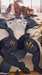 anthro balls bodily_fluids condom cum cum_on_anus duo erection filled_condom genital_fluids genital_piercing genitals humanoid_genitalia humanoid_penis inside male muscular muscular_anthro muscular_male nipple_piercing nipple_ring nipples penis penis_piercing piercing prince_albert_piercing ring_piercing scar sexual_barrier_device sleeping sound_effects vowelless vowelless_sound_effect zzz ruinfish dylan_(alvintanubis) canid canine fish mammal marine shark digital_drawing_(artwork) digital_media_(artwork) hi_res
