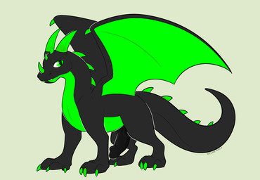black_and_green claws erection feral genitals green_eyes horn knot male penis solo spikes tail wings year kaiizree mythology drax_the_derg dragon mythological_creature mythological_scalie scalie 2020 dated