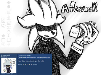 anthro blindfold comment confusion container cosplay crossover_cosplay dialogue fur grey_body grey_fur male milk milk_container parody sensory_deprivation shopping simple_background solo text white_background cosmicpelt pringus_mcdingus jujutsu_kaisen nah_i'd_win sega sonic_the_hedgehog_(series) eulipotyphlan european_hedgehog hedgehog mammal 4:3 crossover english_text sketch