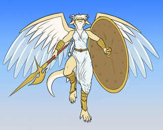2_horns 5_fingers 5_toes accessory angelic anthro antlers areola armor back_wings barefoot belt big_wings biped blonde_hair blue_background blue_body blue_feathers blue_wings bottomwear braided_hair braided_ponytail breasts claws closed_frown clothed clothed_anthro clothed_female clothing collarbone countershade_face countershade_feet countershade_hands countershade_neck countershade_tail countershade_torso countershading dewclaw digitigrade dress feathered_wings feathers feet female female_anthro fighting_pose finger_claws fingers flying footwear front_view frown frowning_at_viewer gem gold_(metal) gold_accessory gold_armor gold_belt gold_hair_ring gradient_background grey_antlers grey_background grey_horn hair hair_accessory hair_ring holding_melee_weapon holding_object holding_polearm holding_shield holding_spear holding_weapon horn humanoid_hands iris jewelry lips long_hair long_ponytail long_tail looking_at_viewer looking_down looking_down_at_viewer low-angle_view medium_breasts melee_weapon midair monotone_antlers monotone_clothing monotone_dress monotone_hair monotone_horn mouth_closed multicolored_body multicolored_tail multicolored_wings pink_lips polearm ponytail pose pupils red_gem serious serious_face shield shin_guards simple_background single_braid slim slim_anthro slim_female solo spear spread_wings straps tail tan_body tan_tail tan_wings thick_thighs toe_claws toes topwear two_tone_body two_tone_tail vambrace weapon white_body white_claws white_clothing white_countershading white_dress white_feathers white_tail white_wings wings wrist_guards yellow_eyes dawnlux mythology auri_(sherian) dragon mythological_creature mythological_scalie reptile scalie winged_dragon 5:4 digital_media_(artwork) english_description full-length_portrait hi_res portrait