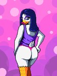 anatid animal_humanoid anseriform anthro avian avian_humanoid bird butt clothing disney duck ducktales female humanoid panties pinup pixel_pete pose raised_tail solo tail thong underwear