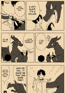 alternate_version_available collar comic dragon english_text horn human mammal master sanzo scalie slave text translated wings

Rating: Safe
Score: 21
User: MidoriTranslates
Date: October 07, 2015