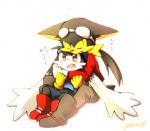 anthro clothed clothing duo eyewear fur goggles hat headgear headwear male simple_background sleeping young yamatoooooo bandai_namco klonoa_(series) guntz klonoa canid canine canis domestic_cat felid feline felis mammal wolf