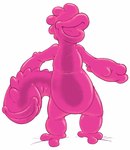 anthro lips open_mouth pink_body simple_background slime solo tail tail_mouth thick_lips unusual_anatomy unusual_tail kazjester torus_(sexotheque) goo_creature digital_media_(artwork)