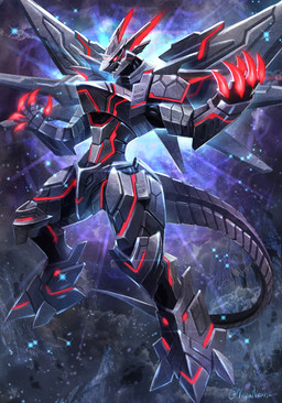 black_body claws dorsal_fin dorsal_frill ear_fins feral fin frill_(anatomy) horn machine male multicolored_body red_body red_eyes science_fiction spines wings neganeura mythology negadrake dragon mythological_creature mythological_scalie robot scalie 2022 hi_res