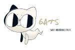 :3 big_eyes featureless_arms fur legless noseless nude side_view simple_background smile solo text white_background white_body white_fur gats gats_(character) domestic_cat felid feline felis mammal spirit english_text model_sheet