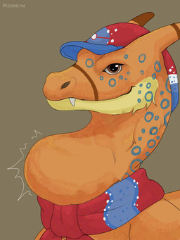 clothed clothing duo feral looking_at_viewer male neck_bulge oral_vore simple_background sinno swallowing vore roobin mythology nintendo pokemon charizard dragon generation_1_pokemon mammal mythological_creature mythological_scalie pokemon_(species) scalie 3:4 hi_res