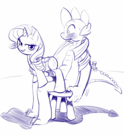 bite biting_lip biting_own_lip blush bodily_fluids duo female feral furniture hair horn lips male self_bite sitting size_difference standing stool straddling sweat tail pia-sama friendship_is_magic hasbro my_little_pony mythology rarity_(mlp) spike_(mlp) dragon equid equine mammal mythological_creature mythological_equine mythological_scalie scalie unicorn 2013 digital_drawing_(artwork) digital_media_(artwork) monochrome