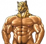 abs animal_head athletic biceps black_eyes brown_body brown_fur felid for_a_head fur grin guin guin_saga hair humanoid leopard looking_at_viewer male mammal muscular navel nipples nude pantherine pecs pink_body pink_skin pose pubes royalty simple_background smile solo standing tan_body tan_fur teltelboz vein whiskers white_background yellow_body yellow_fur yellow_sclera