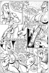 after_sex anthro anthro_on_anthro areola big_breasts breasts clothed clothing comic dialogue dragon duo english_text equid equine erect_nipples eye_contact female genitals grin gustav_(here_there_be_dragons) hair half-erect here_there_be_dragons horn horse huge_breasts humanoid_genitalia humanoid_penis jewelry karno larger_female looking_at_another male mammal monochrome mythological_creature mythological_scalie mythology necklace nipples non-mammal_nipples nude partially_clothed penis pussy scalie size_difference smaller_male smile speech_bubble text vein veiny_penis wings zashy