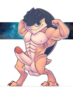 4_balls abs balls biceps big_balls big_penis claws erection flexing genitals humanoid_genitalia humanoid_penis looking_at_viewer male multi_balls multi_genitalia muscular muscular_male nude pecs penis smile solo standing toe_claws spotty_the_cheetah bioware electronic_arts mass_effect alien krogan 2015 hi_res