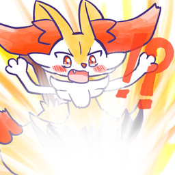 ambiguous_anthro ambiguous_gender anthro biped blush blush_stickers dipstick_tail front_view interrobang markings object_in_tail open_:3 open_mouth raised_arms simple_background solo standing stick stick_in_tail tail tail_markings annyui0611 nintendo pokemon braixen canid generation_6_pokemon mammal pokemon_(species) 1:1 2024 digital_drawing_(artwork) digital_media_(artwork) hi_res japanese_description portrait three-quarter_portrait translated_description