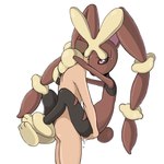 1:1 3_fingers 3_toes anthro anthro_penetrated b-intend balls bodily_fluids brown_body brown_hair butt butt_grab cum cum_inside digital_media_(artwork) duo faceless_character faceless_male feet female female_penetrated fingers fur generation_4_pokemon generation_6_pokemon genital_fluids genitals hair hand_on_butt hi_res holding_partner human human_on_anthro human_penetrating human_penetrating_anthro interspecies lagomorph leg_wrap male male/female male_penetrating male_penetrating_female mammal mega_evolution mega_lopunny nintendo nude paws penetration pink_eyes pokemon pokemon_(species) sex simple_background soles sweat toes