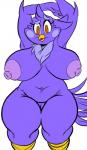 anthro beak big_breasts breasts chest_tuft eyebrows feathers female genitals hand_behind_head huge_breasts huge_thighs navel nipples non-mammal_breasts non-mammal_nipples nude pink_tongue pose purple_nipples pussy raised_arm solo standing thick_thighs tongue tuft wide_hips isolatedartest super_planet_dolan melissa_morgan avian bird 2018 digital_media_(artwork) hi_res