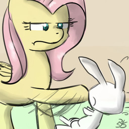 angry duo feathered_wings feathers female feral fur green_eyes hair male pink_hair simple_background slap white_body white_fur wings yellow_body yellow_feathers yellow_fur speccysy friendship_is_magic hasbro my_little_pony mythology angel_(mlp) fluttershy_(mlp) equid equine lagomorph leporid mammal mythological_creature mythological_equine pegasus rabbit 1:1 source_request