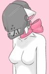 2:3 anthro bittersweet_candy_bowl breasts clever cosplay domestic_cat elfen_lied featureless_breasts felid feline felis female lucy_(bcb) mammal parody radial_(artist) ribbons same_name solo
