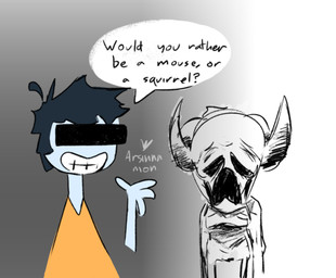 anthro blue_body blue_skin bone censor_bar corpse despair dialogue duo emaciated horn horrified male male/male question question_mark questioning rotting rotting_flesh simple_background simple_coloring simple_eyes skeleton smile starved starving text toony ultimatum withering_husk arsinnamon sleep_deprived_podcast jschlatt mikasacus rammie_(jschlatt) animal_humanoid bovid bovid_humanoid caprine caprine_humanoid goat goat_humanoid human humanoid mammal mammal_humanoid undead zombie censored english_text