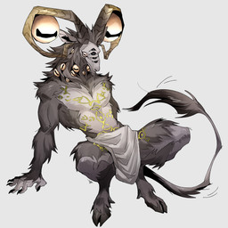 5_fingers claws cloven_hooves fingers fur hooves horn male multi_eye simple_background solo tail white_background isa444ccc elden_ring elden_ring_nightreign fromsoftware libra_creature_of_night bovid caprine demon goat mammal 1:1 colored hi_res